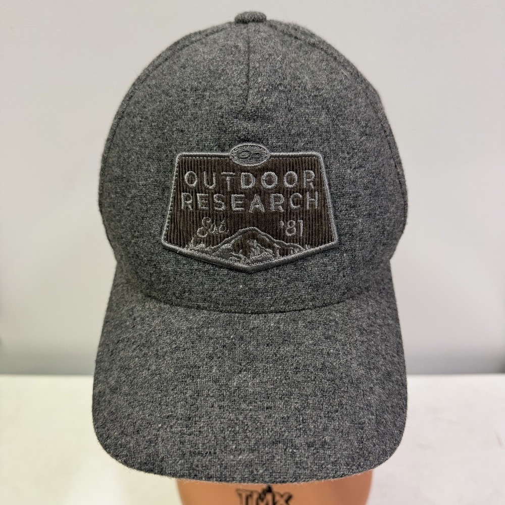 Outdoor Research OR Est. 81 Flexfit Snapback Baseball Cap Hat Men's L Grey READ